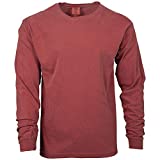 Comfort Colors Men Adult Long Sleeve Tee, Style 6014, Crimson, Medium