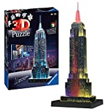 Ravensburger Empire State Building - Night Edition - 216 Piece 3D Jigsaw Puzzle for Kids and Adults - Easy Click Technology Means Pieces Fit Together Perfectly