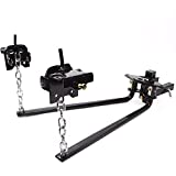 XtremepowerUS Heavy Duty Weight Distribution Equalizer Trailer Sway Control Towing Hitch Bar 1,000lbs 2-Inch Shank