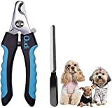 Dudi Dog Nail Clippers for Small Medium Breeds and Cat Nail Clippers with Nail File - Razor Sharp Stainless Steel Blades - Non Slip Handles - Suited for Small and Medium Animals and Pets…