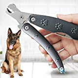 Best Dog Nail Trimmer for Anxiety Sensitive Dog, Quiet Sharpest Smoothest Dog Nail Clippers for X Large Medium Small Size Breed, Heavy Duty Metal Dog Nail Grinder for <200Lb with Black Thick Nail
