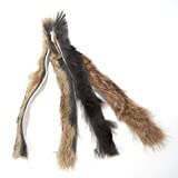 CoolCyberCats Ribbon, Leather and Fur Attachment Cat Toys - Fit Wildcat and Popular Bird and Catcher Type Wands/Poles (Rabbit Fur Chaser)