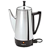 Presto 02811 12-Cup Stainless Steel Coffee Maker, 9.7"D x 13.1"W x 6.2"H