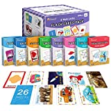 Flash Cards for Toddlers Age 2-4 Years Old, Kindergarten, Preschool - Set of 208 Flashcards Inclu Alphabets, Numbers, First Sight Words, Colors & Shapes, Animals, Emotions, Transport, Time & Money