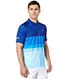 Lacoste Men's Sport Novak Djokovic On-Court Short Sleeve Ombre Ultra Dry Polo, Cosmic/UTRAMARINE-Ibiza-Barbeau Blue-Lagoon, S