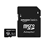 Amazon Basics 256GB microSDXC Memory Card with Full Size Adapter, A2, U3, read speed up to 100 MB/s