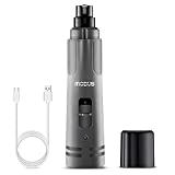 MODUS Dog Nail Grinder with LED Light, Low Noise 2-Speed 3 Grinding Ports USB Rechargeable Pet Nail Trimmer for Small Medium Large Dogs and Cats