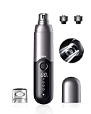Dog Nail Grinder with 4 LED Lights, Toozey Professional 3-Speed Powerful Electric Dog Nail Trimmer with 2 Grinding Wheels, Dog Nail File Painless Paws Grooming for Small Medium Large Dogs & Cats