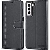 ykooe for Samsung Galaxy S21 Case 6.2", Galaxy S21 5G Wallet Case Classic PU Leather Flip Fold Protective Cover with Card Holder and Magnetic Closure for Men, Black