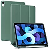 Arae for iPad Air 4 Generation 10.9 Case (2020) Auto Wake / Sleep Feature Standing Cover, Green