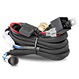 Wiring Harness 1 Lead, Nirider 12V 40A Rock Switch Relay Fuse Nylon Wiring Harness Kit for LED Light Bars Fog Lights Work Lights Driving Lights Offroad LED Pods Wire Kit for Truck UTV ATV Boat