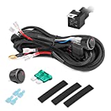 LED Pods Wiring Harness 2 Leads, OFFROADTOWN Heavy Duty Wiring Harness Kit 12V 40A On/Off Rocker Switch Blade Fuse Power Relay LED Light Bar Wiring Harness for Trucks Off Road SUV ATV UTV Boat