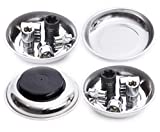 ehomeA2Z Magnetic Trays 4" Inch (4 Pack) Bowl Ideal At Garage, Home, Construction For Wrenches, Bolts, Nuts, Small Parts (4"Inch Magnetic Trays Set of 4)