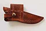 Custom Leather Sheath for Buck 119 Knife; Water Buffalo Antique Brown Leather; Cross Draw, can be Worn on Either Right or Left-Hand Side. Strong and Durable. Knife not Included.Made in USA