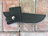 Custom Leather Sheath for Buck 119 Knife; Water Buffalo Dyed Black;Cross Draw, can be Worn on Either Right or Left-Hand Side. Pliable and Durable. Knife not Included.Made in USA