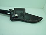 Custom Leather Cross Draw Knife Sheath for Buck 119 SPECIAL Knife, Dyed Brown, Sheath Only