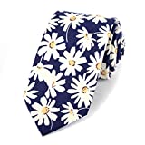 Men's Skinny Cotton Floral Neckties + Wedding Ties & Spring Ties! Perfect Floral Tie for Men.
