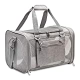 Moyeno Cat Carriers Dog Carrier Pet Carrier for Small Medium Cats Dogs Puppies up to 15 Lbs, TSA Airline Approved Small Dog Carrier Soft Sided, Collapsible Waterproof Travel Puppy Carrier - Grey