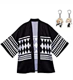 Rach Anime Tokyo Revengers Kimono Mikey Draken Top Jacket Keychain Set Halloween Party Costume (Large, color1)