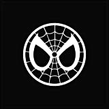 Spiderman Mask NOK Decal Vinyl Sticker|Cars Trucks Vans Walls Laptop|White|5.5 x 5.5 in|NOK022
