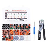 JRready ST6146 DT Connector Kit,2 3 4 6 8 12 Pin Gray 368 PCS Connector Solid Terminal Contact/4 Indent 8 Impression Crimping Tool ACT-M202 for 12-22AWG/DT Connector Removal Tool DRK-RT1