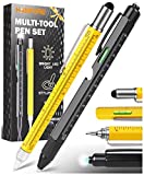 Men Gifts Multi Tool Pen - 2PC Cool Gadgets Set for Dad Birthday Women Christmas Stocking Stuffers Fathers Day, Unique Pocket Multitool with Light, Gift Idea Tools with Flashlight Ruler