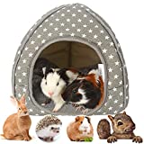 YOGURTCK Large Guinea Pig Bed, Hedgehog House, Warm Nest Hideout for Dwarf Rabbit and Other Small Animals Cage Cave Pet Supplies - Gray