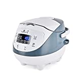 YumAsia Panda Mini Rice Cooker With Ninja Ceramic Bowl and Advanced Fuzzy Logic (3.5 cup, 0.63 litre) 4 Rice Cooking Functions, 4 Multicooker functions, Motouch LED display - 120V (White and Grey)