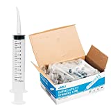 JMU 50PCS Dental Syringe with Curved Tip,12CC Irrigation Syringe with Measurement,Wisdom Teeth Syringe for Oral Dental Care,Tonsil Stone Syringe