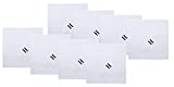 Retreez 8 Piece Pure Cotton Initial Monogrammed Men's Handkerchiefs Hanky Gift Box Set - Set H Initial