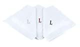 Monogrammed Handkerchiefs for Men - Soft Hankies for Men + Great Monogrammed Gifts - Intial L