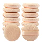 YASUOA 20 Pack Cosmetic Powder Puff Pure Cotton Foundation Puffs Furry Soft Sponge Makeup Tool with Ribbon Hand Strap for Face Body Powder Skin Care Loose Powder,2.36 Inch/2.76inch/3.15inch