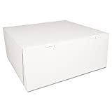 SCT Bakery Boxes, White, Paperboard, 14 x 14 x 6, 50/Carton
