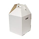 Spec101 Disposable Cake Carrier Tall Cake Caddy 2 or 3 Layer Cake Carrier - 16 Inch Tall 14x14 Cake Box 10-Pack