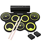 Electronic Drum Set, 7 Pads Tabletop Drum Practice Kit for Beginners, Portable Midi Musical Instrument with Headphone Jack, Built- in Speaker, Drumsticks Ideal Gift for Teens Kids Adults