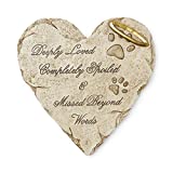 Orchid Valley Pawprints remembered Outdoor Pet Memorial Stone - For Cat or Dog Headstone, Gravestone, or Grave Marker that is Beautifully Packaged. Perfect Sympathy Gift for a Friend or Family members