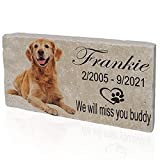 Royal Matter Travertine Pet Memorial Stone with Personalized Portrait - Custom Pet Grave Markers for Keepsake, Pet Remembrance - Dogs, Cats, and Other Pets - Pet Memorial Gifts - 12”x 6”x1.25”