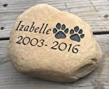 Pekiben Personalized Dog Pet Memorial River Stone