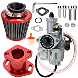 FVRITO VM22 Carburetor Carb Performance Intake Pipe Mainfold 38mm Air Filter Kit Adapt for Freight Predator 212cc GX200 6.5hp Engine 196cc CT200U KT196 Moto Mini Bike Race Go Kart