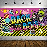 80's Party Decorations, Extra Large Fabric Back to The 80's Hip Hop Sign Party Banner Photo Booth Backdrop Background Wall Decorating Kit for 80's Party Supplies, 70.8 x 43.3 Inch