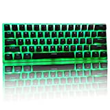 Womier/XVX K61 60% Mechanical Keyboard with PBT Pudding keycap, Hot Swappable Keyboard, Partitioned RGB Keyboard, Dark Phoenix for PC PS4 Xbox (Black, 61 Keys, Silver Switch)