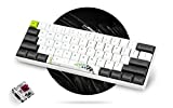 CHARAN SK61 61 Keys Mechanical Gaming Keyboard,60% Hot-Swappable NKRO Backlit Programmable Keyboard with PBT Type-C Cable Optical Switch for Win/Mac/Gaming (Gateron Optical Red Switch, Panda Green)