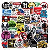 Hard Hat Stickers 50 PCS Cooler Funny Stickers for Adults Dirty Motorcycle Helmet Stickers Tool Box Construction Stickers Decals for Men Welding Fire Mechanic Military Ironworker Lineman Oilfield