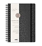 Southworth Planner (January 2022-December 2022), 7" x 9.25", Metallic Black Leopard, Premium 28#/105 gsm Paper, Medium Twin Wire (91458)