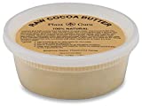 Raw Cocoa Butter 8 oz Pure 100% Unrefined FOOD GRADE Cacao Highest Quality Arriba Nacional Bean, Bulk Rich Chocolate Aroma For Lip Balms, Stretch Marks, DIY Base for Body Butters & Soap Making
