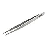 GOOT Precision Tweezers, Made of Polished Stainless Steel Heat Resistant for Laboratory Work, Soldering, Pinching Coils, Electronic Circuits, Industrial Uses(LONG)