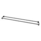 Naiture 60'' Stainless Steel Double Straight Shower Curtain Rod, Brushed Nickel Finish