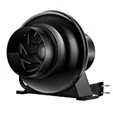 VIVOSUN D4 4 Inch 195 CFM Inline Duct Ventilation Fan HVAC Vent Blower for Hydroponics Grow Tent