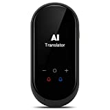 Language Translator Device,106 Languages Portable Two-Way Instant Voice Interpreter, Languages Pocket Traductor, Real-time Voice Online Translation with Bluetooth, Audio Memo Camera Translation Black