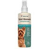 NaturVet Quiet Moments Herbal Calming Room Spray Dog Supplement – Ideal for Cars, Dog Crates, New Environments – Helps Reduce Pet Stress, Storm Anxiety, Motion Sickness – 8 Oz.